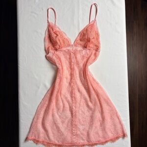 Victoria’s Secret Pink and Peach Lace Slip- Medium